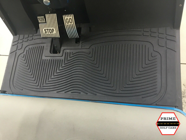 black rubber floor mat for icon® or advanced ev golf cart