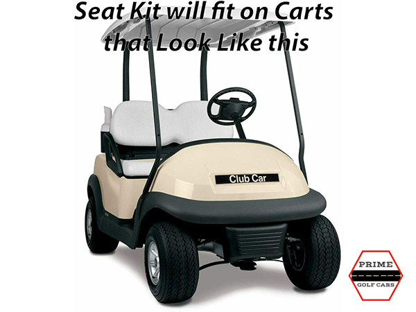 For 1982-2000 Club Car DS Golf Cart Flip Folding Rear Back Seat Kit w/ Grab  Bar