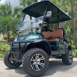 green elite ev 4 passenger lifted golf cart