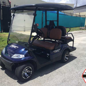 2020 dark metallic blue advanced ev 4 passenger street legal golf cart