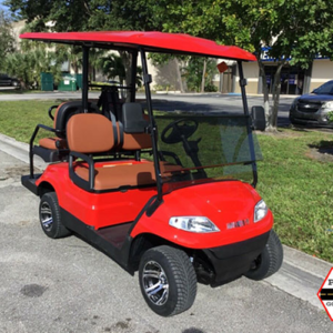new red advanced ev 4 passenger street legal golf cart lsv