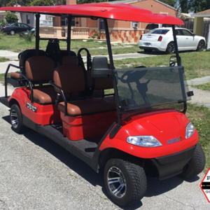 2020 red advanced ev 6 passenger street legal golf cart lsv