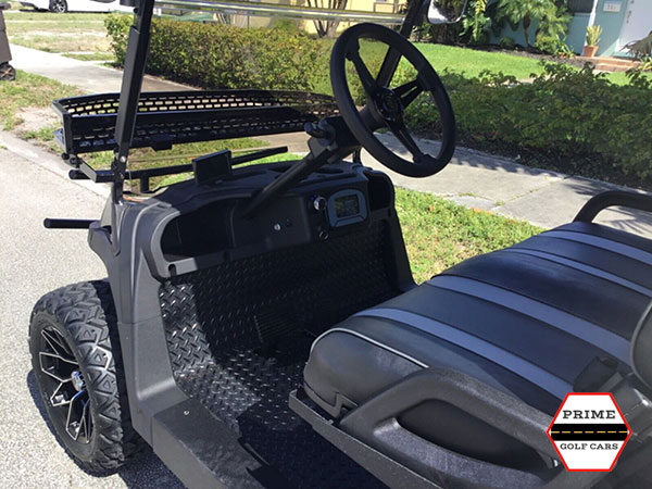 New Black Aluma 6 Passenger Lifted Golf Cart
