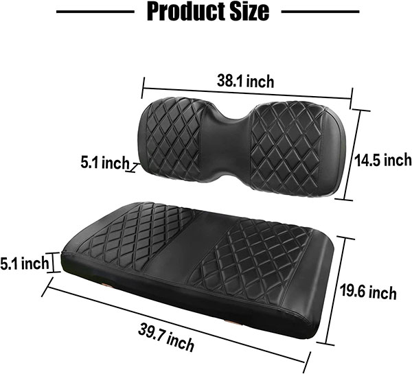 Diamond Stitching Front Seat Covers for Icon® or Advanced EV 4 Passenger Golf  Cart - Prime Cart Parts