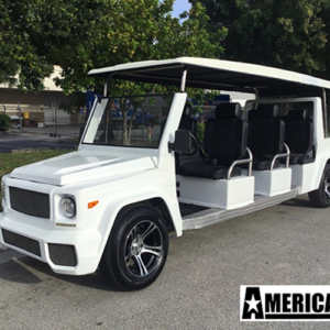 2024 white america ev ev wagon 8 passenger golf cart