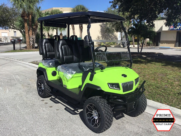 new lime evolution d5 4 passenger lifted golf cart