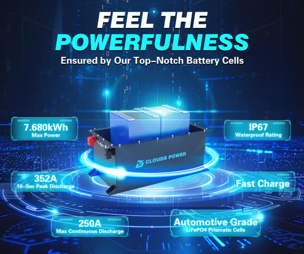 48V 65AH Clouds Power Golf Cart Lithium Battery Kit - Image 6