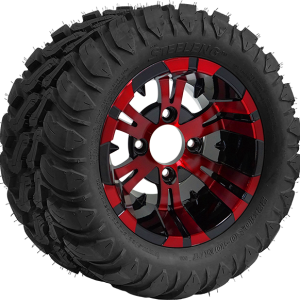 Steeleng 22x10.5-10 Mud Wheel and Tire for Golf Cart
