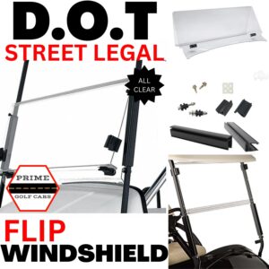 DOT Clear Flip Windshield for Yamaha G16 G19