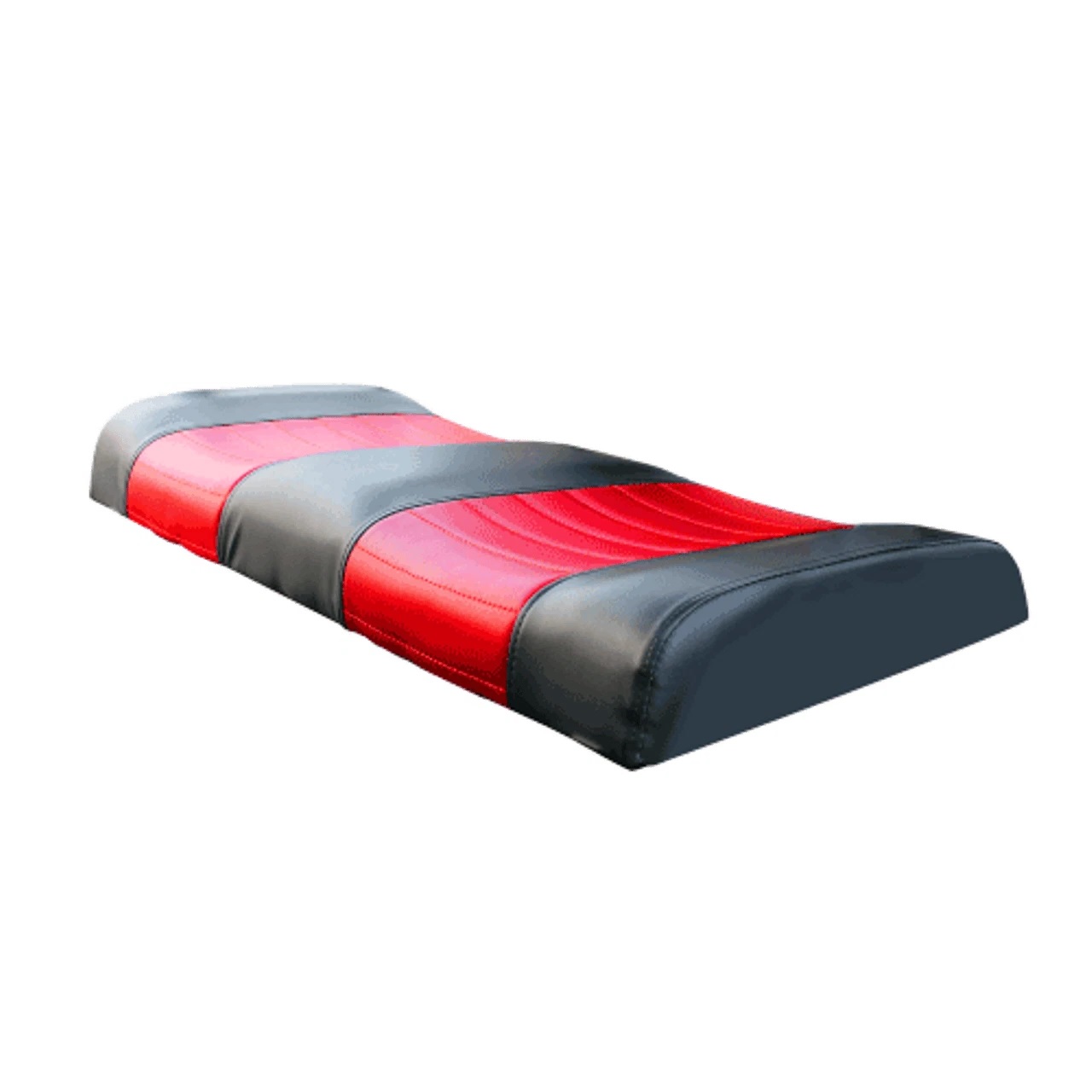 Black and Red Bottom Seat Cushion for Evolution Golf Cart - Image 2